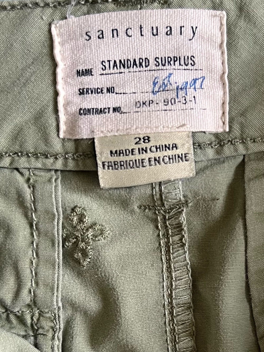 Sanctuary Olive Green Cargo Mini Skirt - Picture 7 of 9
